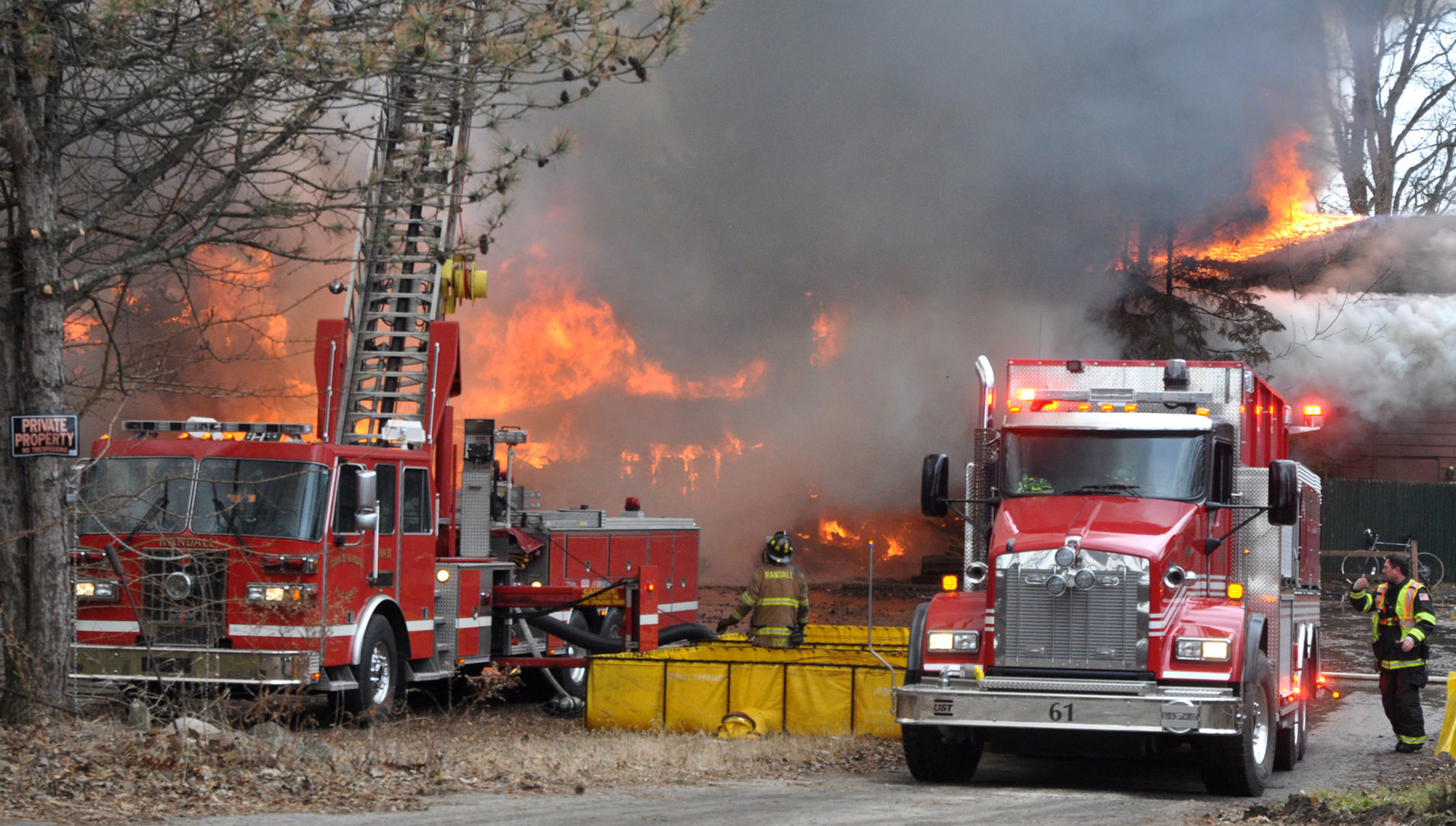 Controlled burn on Lake Benedict